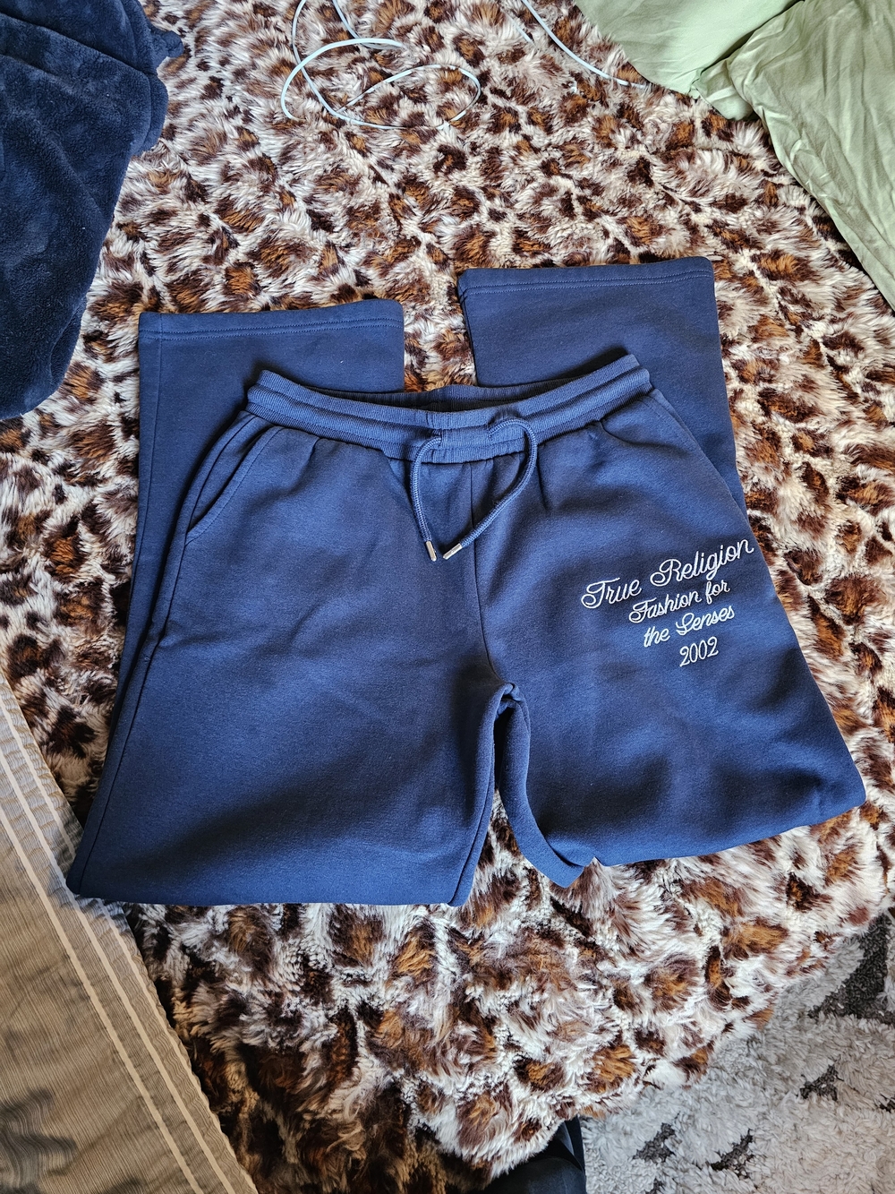 True Religion Women's Navy Blue Sweatpants